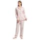 thumbnail image 2 of GLOBAL Conjunto de Pijama de Franela para Mujer, Pijama 100% Algodón para Mujer, Ropa de Estar por Casa, Manga Larga, Botón, Cordón en la Cintura, Ropa de Dormir Cálida, Paisley Rosa XL, 2 of 7