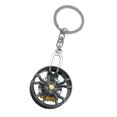 thumbnail image 4 of Rotating Car Wheel Rims Keychain Handmade Zincs Alloy Automotive Tire Key Chain Decoration for Auto Enthusiasts, 4 of 9