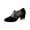Black, variant on Lovskoo 2024 Women's Chunky Heel Pumps Lace Mesh High Heels Four Seasons Comfortable Daily Work Slip On Shoes Black