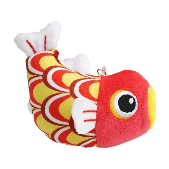 Pendentif Poisson en Peluche 12cm Expression Mignonne Pendentif Sac à Dos Dessin Animé Petite Carpe Porte-Clés