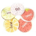 thumbnail image 1 of EeaseMX 10 gorros de baño impermeables de EVA con estampado de frutas (fresa, sandía, kiwi, naranja, pitaya cada uno), 1 of 8