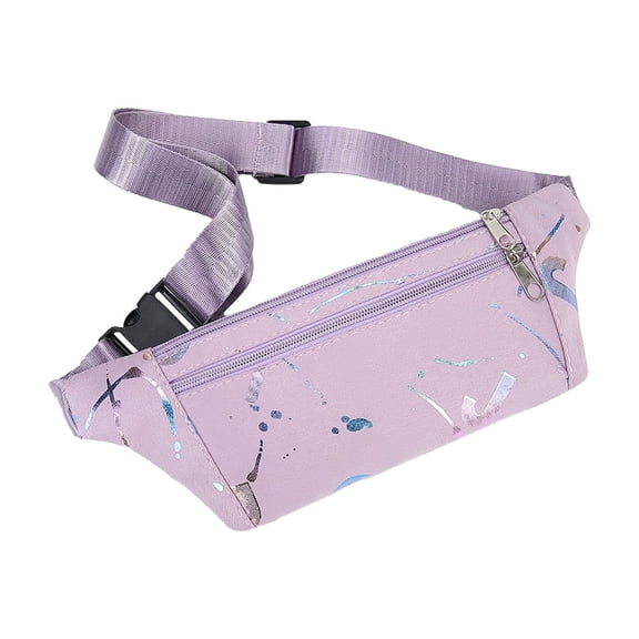 GASTROPOD Holographic Fanny Packs for Women Waterproof Waist Packs Shiny with Adjustable Belt Diamond Lattice Pattern Waterproof Fanny Packs for Women for Party Festival Trip