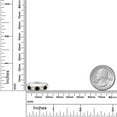 thumbnail image 6 of Gem Stone King 925 Silver and 10K Yellow Gold White Created Sapphire and Black Diamond Wedding-Bands Ring for Women | 1.29 Cttw | Round 4MM | Gemstone September Birthstone | Size 5, 6 of 6