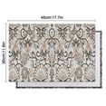 thumbnail image 5 of Brown Classic Floral and Scroll Pattern Summer Placemats Table Placemats Set Of 6-Linen Kitchen Washable Placemats Table Mats 11.8"x17.7" Non-Slip Heat Resistant, 5 of 5