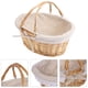 thumbnail image 4 of Cesta de almacenamiento tejida de mimbre, cesta de mano para niñas de las flores para bodas con forro, 4 of 8