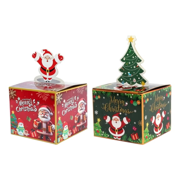 Christmas Money Boxes for Cash Gift Pull, Surprise Money Holder Cash Gift for Kids Adults, DIY Cash Box for Women Men Girls Boys Father Mother Friend, Include 30Pcs Bags