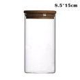 thumbnail image 2 of Transparent Clear High Cylinder Glass Sealed Kitchen Storage Bottle Jar with Lid Organization Container, 2 of 5
