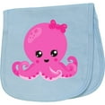 thumbnail image 2 of Inktastic Cute Octopus, Little Octopus, Baby Octopus, Hearts Baby Burp Cloth, 2 of 3