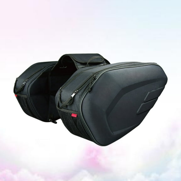 COSMOBETTY 1 Motorcycle Saddle Bags Waterproof Oxford Material for Outdoor Travel 17.7x11.8x7.5in