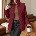 thumbnail image 4 of Womens Quilted Lightweight Jackets Zip Up Stand Collar Down Puffer Padded Jacket Coats Outwear with Pockets, 4 of 7