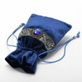 thumbnail image 3 of Blessume Altar Tarot Table Cloth Bag Divination Wicca Square Tablecloth Pouch Blue, 3 of 4