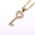 thumbnail image 2 of JoeytheJewelryNY 18k Layered Real Gold Filled heart key pendant charm with 24" necklace chain #38, 2 of 4
