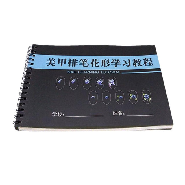 Milaget Nail Art Practice Template Learning Paper Book Accessoires Drawing Showing Shelf Painting