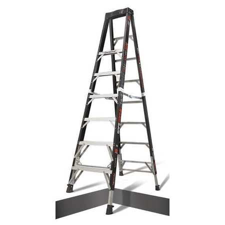 - LITTLE GIANT Stepladder,with Ratchet Legs,8 ft. H 15778-804