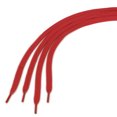 thumbnail image 3 of 2 Pares De Cordonas Cintilla Agujetas De Capa Doble Gruesas Planas Huecas Unisexo Rojo 100cm/39.37", 3 of 4