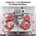 thumbnail image 5 of Commercial Electric Meat Bandsaw, Stainless Steel Countertop Bone Sawing Machine, 110V 2000W High Power Motor, Bone Saw For Butchering, Bone Cutting Machine for Frozen Meat Cutter, 5 of 17