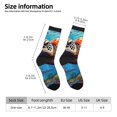 thumbnail image 2 of KLL Colorful Underwater Sea Turtle Print Cool Socks Men's Women's Crew Socks Funny Crazy Novelty Stockings, 2 of 6