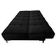 thumbnail image 5 of Sofa Cama Reclinable El Bazar Store Zeus Negro Terciopelo Futon 3 posiciones Abotonado Sala, 5 of 6