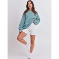 thumbnail image 3 of Sweat-shirt à Manches Longues pour Femmes Casual Col Rond Pull à Capuche en Molleton, 3 of 6