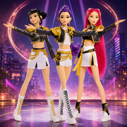 Mattel KPop Demon Hunters HUNTR/X Golden Singing Dolls 3-Pack Bundle - Rumi, Mira & Zoey