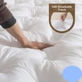 thumbnail image 4 of 5 Inch Memory Foam Mattress Topper , Supportive Fluffy Shredded Memory Foam Filled Pillow Top, Extra Soft Bed Topper with Deep Pocket, 4 of 8