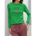 thumbnail image 2 of Vintage Christmas Tree Truck Women's Long Sleeve, 2 of 4