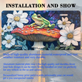 thumbnail image 3 of 1 Pcs 2D Flat License Plate Covers & Frames, Frog on Mushroom For Decorative Front, Waterproof For Decoration Aluminum License Plate Covers & Frames Cover For Men Women, 12" X 6", 3 of 7