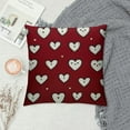 thumbnail image 2 of JEUXUS Valentines Day Pillow Covers Love Hearts Decorative Throw Pillows Decoration Holiday Cushion Case for Couch Sofa, 2 of 5