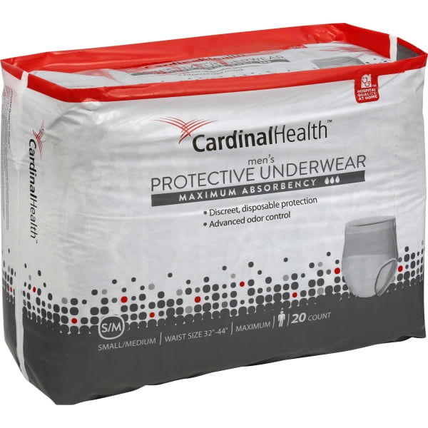 Cardinal Health Maximum Absorbency Men's Protective Underwear, Small