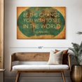 thumbnail image 3 of Elephant Stock Be The Change World Map Wall Art - Horizontal Canvas Wall Art - Living Room Wall Decor - Inspirational And Typography Canvas - Teal And Orange Decor - 48" x 32", 3 of 8