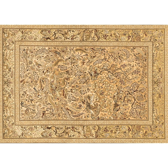Ahgly Company Indoor Rectangle Animal Brown Traditional Area Rugs, 8' x 10'