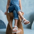 thumbnail image 2 of Cushionaire Luna Kids Sandals, Supportive Cork Footbed Slides for Kids, Boys and Girls with Adjustable Buckles and Comfortable Fit, 2 of 14
