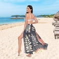 thumbnail image 6 of FORMRS Womens Long Sarong Beach Wrap Semi-Sheer Bikini Skirt Bathing Swimsuit Cover Up, Gray Dinosaur, 6 of 7