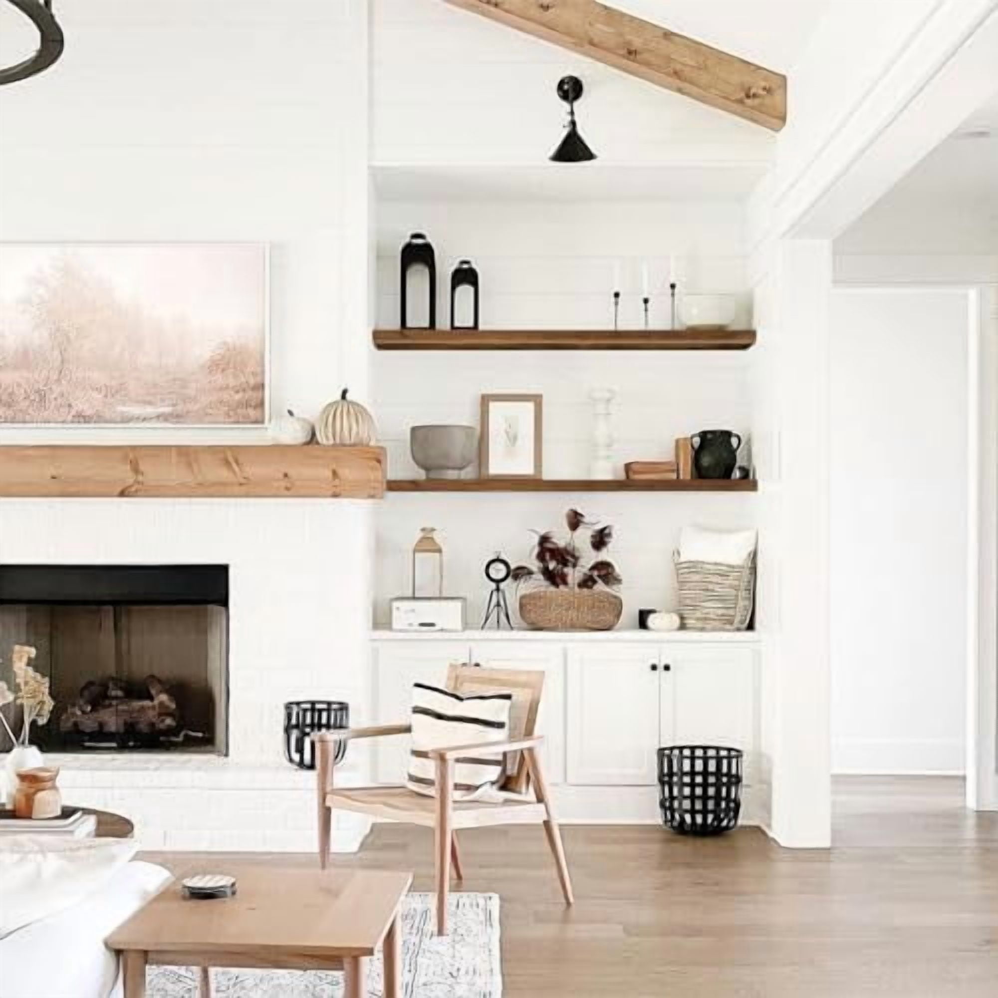 Floating Shelves for Wall 55.1" Extra Long - Wall Shelf Bathroom Kitchen Living Room Bedroom Farmhouse Home Decor Display Bookshelf Large 55.1 x 9.3 inch Set of 2, Rustic Brown (008-140BN)
