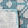 thumbnail image 4 of SAFAVIEH Martha Stewart Hampton Diamond Indoor/Outdoor Runner Rug, Blue/Beige, 2' x 9', 4 of 6