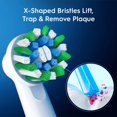 thumbnail image 4 of Oral-B CrossAction XFilaments Electric Toothbrush Replacement Brush Heads Refill, 4 of 15