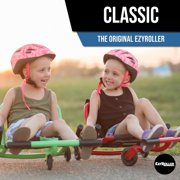 EzyRoller: Classic - Green - Ride-On Scooter, Cambering Motion, Pedal Free Cart, Hand Brakes, Extendable Frame, 154lb Capacity, Kids Ages 4+
