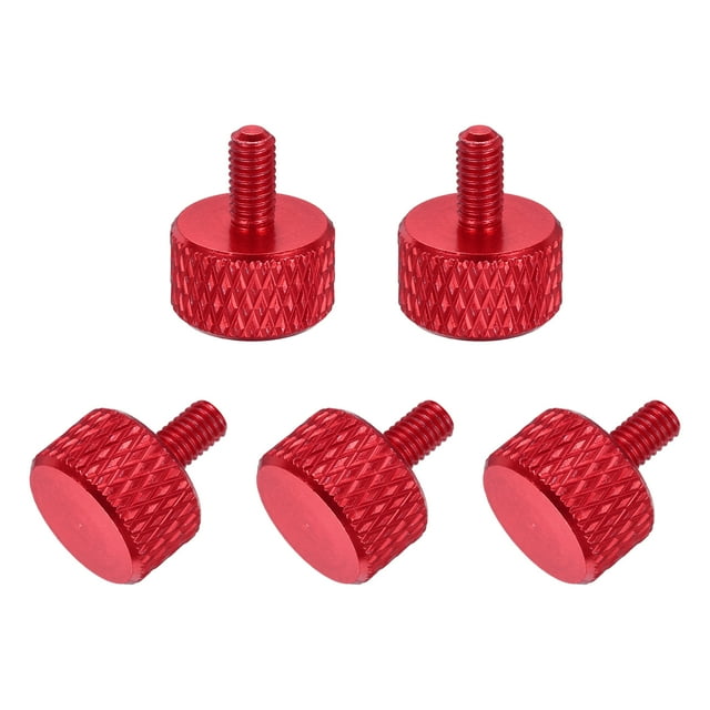 5 Pcs Vis à Pouce Plates M3x6mm pour Cartes Graphiques, Rouge
