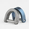 thumbnail image 5 of 3 Sizes High Quality Outdoor Bracelet Buckle Keychain Hook Titanium Alloy Carabiner Shackle Key Ring D Bow Staples Buckles GREY 13MM, 5 of 8