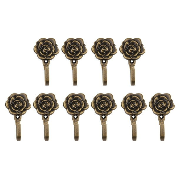 10Pcs Metal Rose Flower Cortina Tie Back Tieback Titulares de Pared Decoración