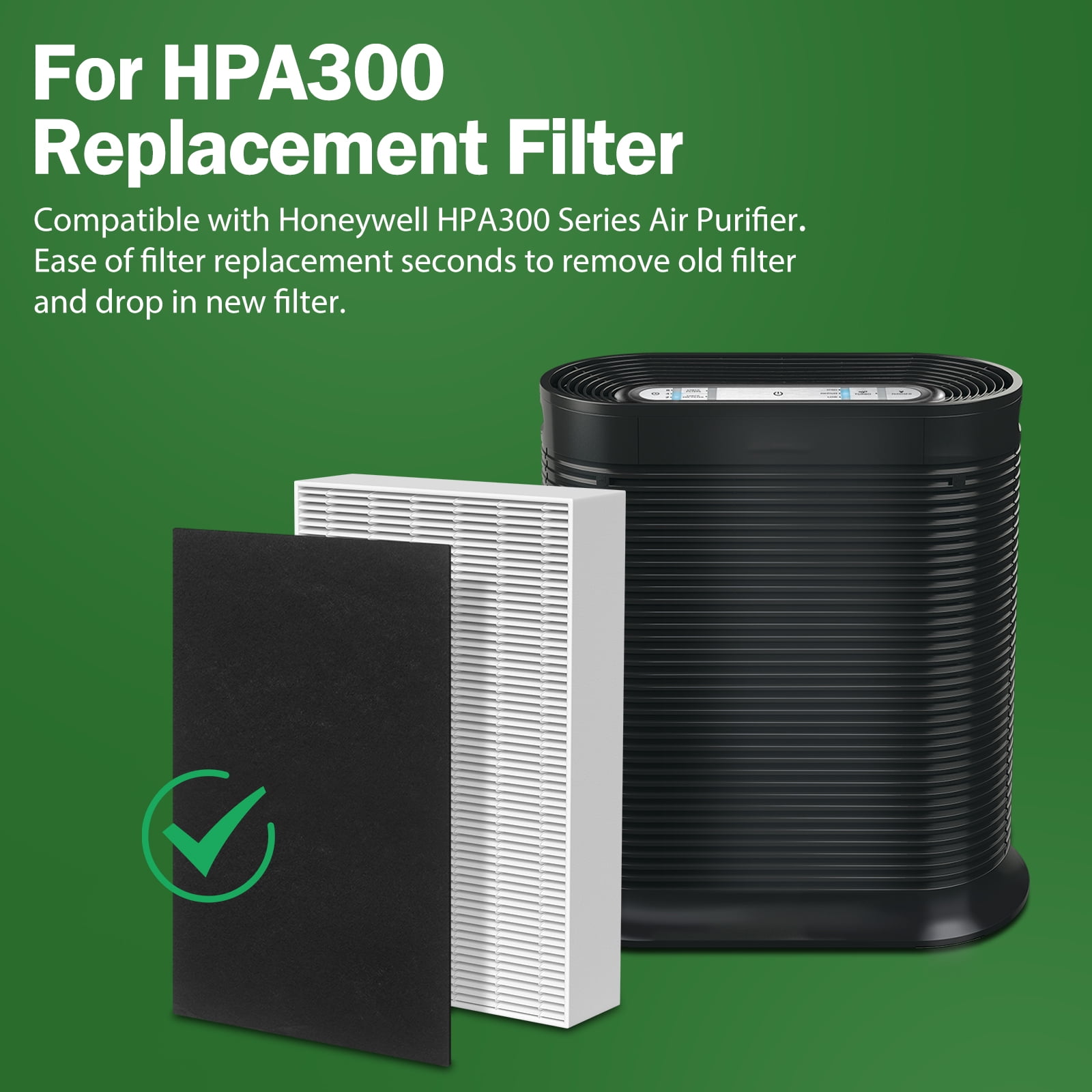FFAC HPA300 Air Purifier Replacement Filters 3 HEPA R + 4 Carbon A for Honeywell HPA300 Series