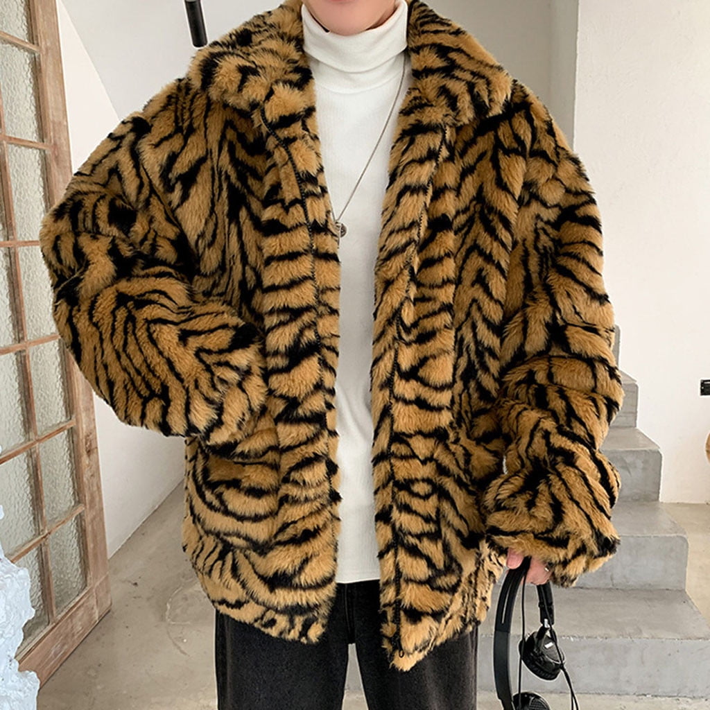 Mens Leopard Coat  Mens fur coat, Mens winter fashion, Mens fur