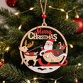 thumbnail image 6 of AOMXGD Christmas Wooden Hollow‑Cut Hanging Pendant, Wooden Ornament for Xmas Tree Wall Indoor Festive Decoration, 6 of 7