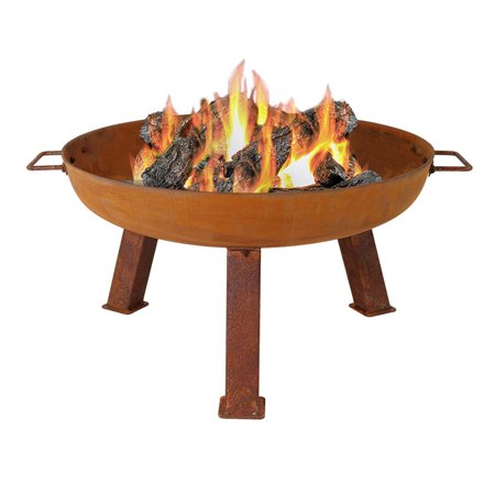 Sunnydaze Rustic Cast Iron Fire Pit Bowl with Handles - Outdoor Wood-Burning  Fire Pit Bowl for Backyard, Patio or Porch - 24-Inch Diameter | Walmart  Canada