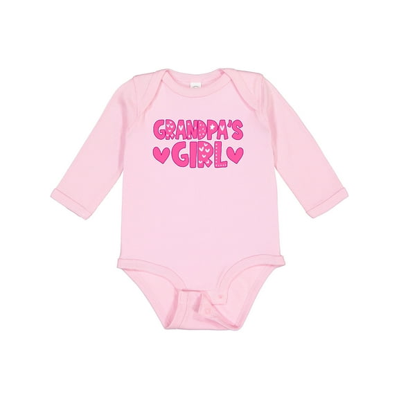Inktastic Grandpas Girl Granddaughter Gift Girls Long Sleeve Baby Bodysuit