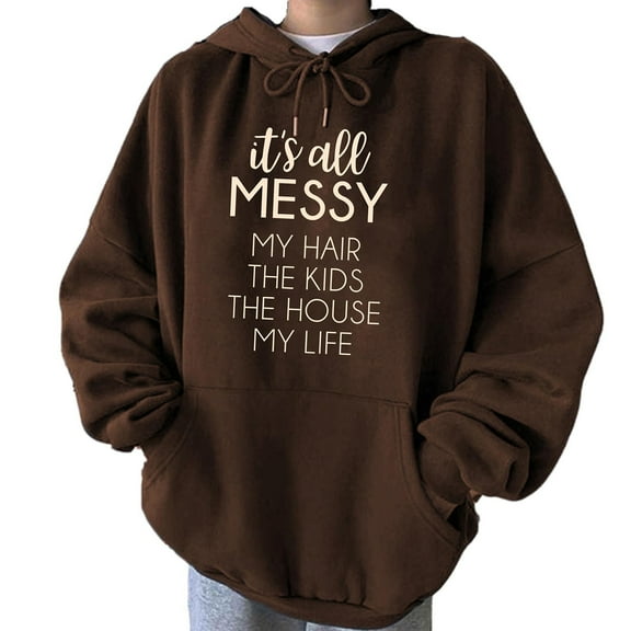 KBKYBUYZ Men Women Comfy Casual Printed Long Sleeve Blouse Tops Sweatshirt Hooded Sweatshirts