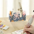 thumbnail image 7 of Cartoon Funny Octopus Acrylic Pencil Pen Holder Cup 4 Compartments Desktop Organiser 7.87"x2.78"x3.54", 7 of 7
