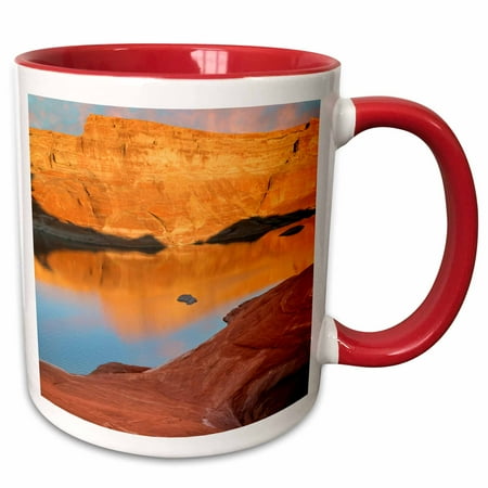 3drose, Usa, Utah. a Weathering Pit at Lake Powell., 11oz Two-tone Red Mug