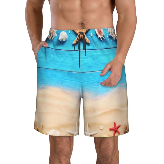 Fotbe Boards and Beach Trajes de Baño Estampados para Hombre, Shorts de Verano de Secado Rápido, Ropa de Playa, Bañadores-Small