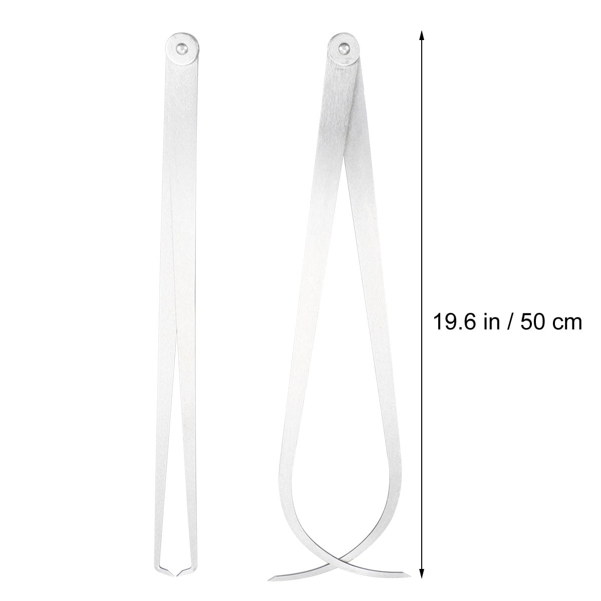 BEADCEST 2Pcs Plated Silver Measuring Caliper Set for Inside and Outside Diameter Measurement Durable Rust Resistant
